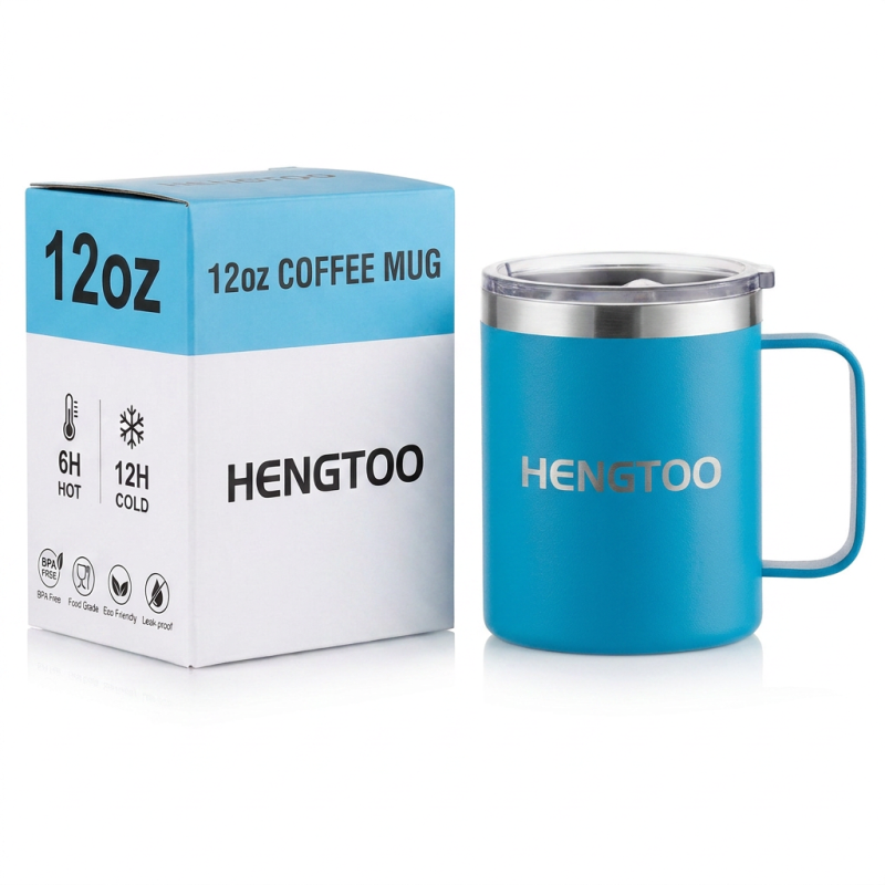 12oz 304 Stainless Steel Double Wall Vacuum Insulation Wholesale Custom Logo Coffee Mug for Office Home Drinking Gift