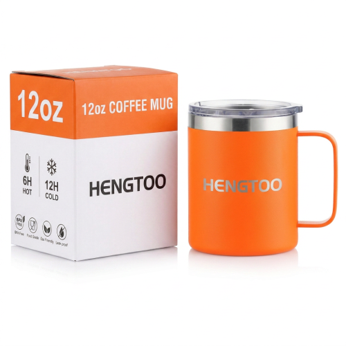 12oz 304 Stainless Steel Double Wall Vacuum Insulation Wholesale Custom Logo Coffee Mug for Office Home Drinking Gift