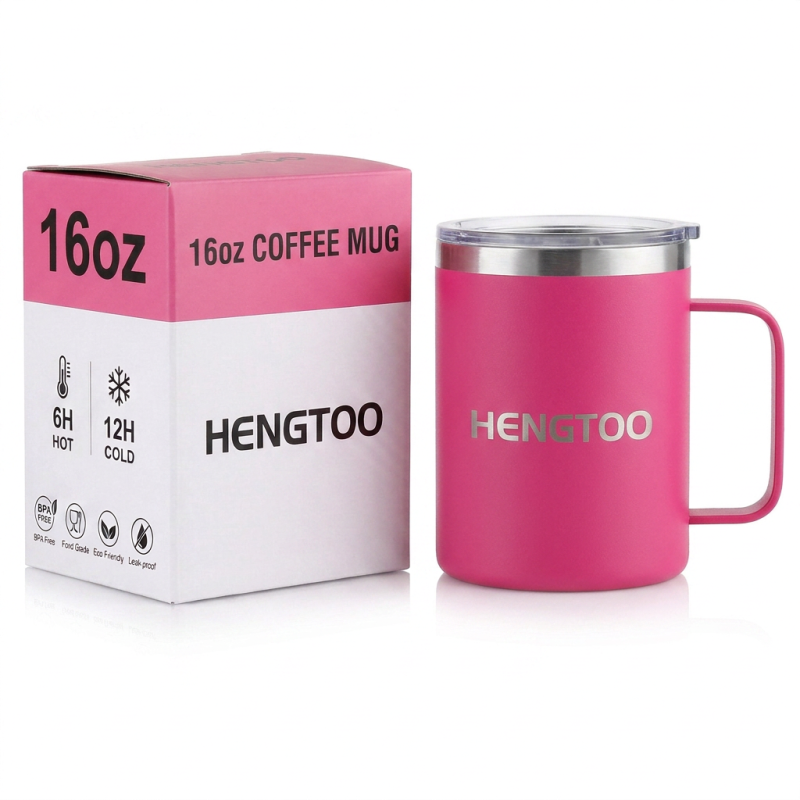 Eco Friendly Stainless Steel  16oz Vacuum Insulated Thermal Travel Mug for Camping Office Cup Business Gifts