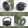 Stainless Steel Double Wall Vacuum Insulated 20oz Tumbler Handle Cleaning Brush 12-24hr Thermal Retention Eco-Friendly BPA Free