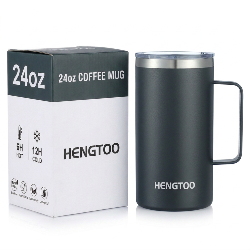 24oz Stainless Steel Insulated Tea Mug with Handle and Lid Double Wall Vacuum Travel Cup for Hot Cold Drinks Leak-Proof BPA Free 24oz Stainless Steel Insulated Tea Mug with Handle and Lid Double Wall Vacuum Travel Cup for Hot Cold Drinks Leak-Proof BPA Free