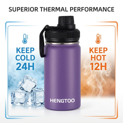 Wholesale 12oz Custom Logo Stainless Steel Tumbler with Leak-Proof Lid Handle Wide Mouth BPA Free 6-12hr Thermal Insulation