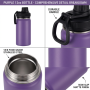 Wholesale 12oz Custom Logo Stainless Steel Tumbler with Leak-Proof Lid Handle Wide Mouth BPA Free 6-12hr Thermal Insulation