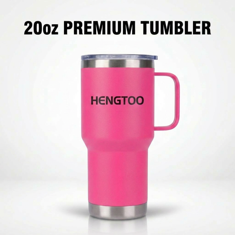 OEM Service 20oz Leakproof Insulated Coffee Tumbler With Handle for Office School Travel Tumbler Cup