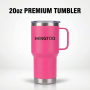 OEM Service 20oz Leakproof Insulated Coffee Tumbler With Handle for Office School Travel Tumbler Cup