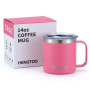 14oz Stainless Steel Coffee Mug with Handle and Lid Leak-Proof Vacuum Insulated Double Wall for Office and Home