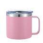 14oz Stainless Steel Coffee Mug with Handle and Lid Leak-Proof Vacuum Insulated Double Wall for Office and Home