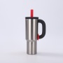 Eco Friendly Food Grade 40oz Lightweight Stainless Steel Office Cup with Carabiner Clip Thermos for Hiking Camping Travel
