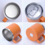 Hot Sale 14oz  Stainless Steel Insulated Coffee Mug Leakproof Travel Mug for Outdoor Camping Office Daily Use