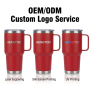 Printed Logo 30oz Vacuum Insulated Stainless Steel Coffee Mug With Handle for Office School Travel Cup