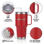 Printed Logo 30oz Vacuum Insulated Stainless Steel Coffee Mug With Handle for Office School Travel Cup