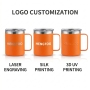 Promotional Custom Logo 12oz Stainless Steel Eco-Friendly BPA Free Vacuum Insulated Travel Mug with Handle and Lid for Gifts