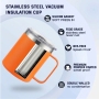 Promotional Custom Logo 12oz Stainless Steel Eco-Friendly BPA Free Vacuum Insulated Travel Mug with Handle and Lid for Gifts