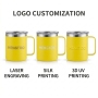 Custom Logo 12Oz Stainless Steel Water Bottle Vacuum Insulated Leakproof Flask for Sports and Travel