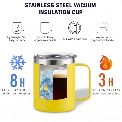 Custom Logo 12Oz Stainless Steel Water Bottle Vacuum Insulated Leakproof Flask for Sports and Travel