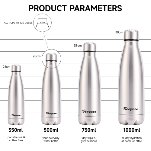 Stainless Steel Leakproof Insulated Tumbler Small Gym Water Bottle for Hot & Cold Drinks BPA Free Sports Metal Tumbler