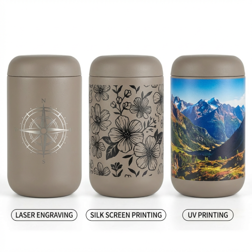 Top-rated 12oz Portable 304 Stainless Steel  Vacuum Insulated Tumbler with Handle and Lid  for Hot Soup Lunch Camping