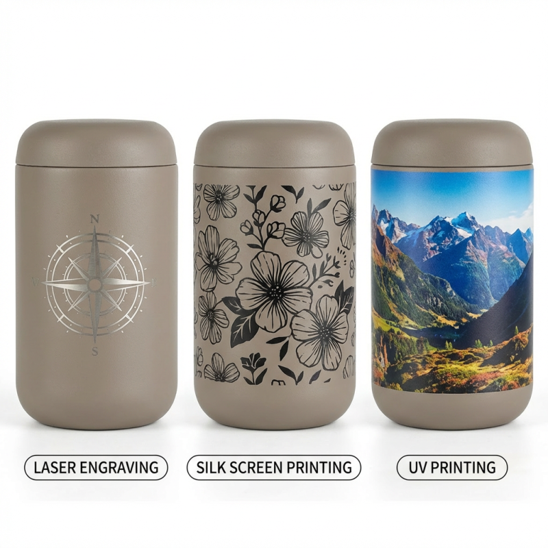 Top-rated 12oz Portable 304 Stainless Steel  Vacuum Insulated Tumbler with Handle and Lid  for Hot Soup Lunch Camping
