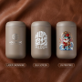 Wholesale Custom Logo Stainless Steel Vacuum Water Bottle Wide Mouth Flask with Spoon for Travel Cycling Gift