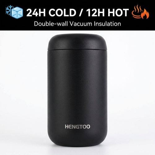 Wholesale Custom Logo Stainless Steel Vacuum Water Bottle Wide Mouth Flask with Spoon for Travel Cycling Gift