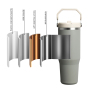 30oz Double Layer Thermal Mug Gift Set 304 Stainless Steel Tumbler Water Bottle Portable Vacuum Flask with Handle Straw