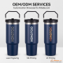 Hiking Fitness Workout 30oz Stainless Steel Vacuum Thermos with Spoon Gift Cup for for Car Travel Long Trip