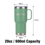 Portable Slim Fit Stainless Steel 30oz Travel Size Vacuum Flask Handle Lid Leak-Proof 6-12hr Thermal Business Gift Daily