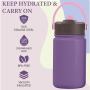 BPA Free Stainless Steel Kids 12oz Water Bottle Straw Drinking Children Kids Drink School Cute Pattern Water Bottle