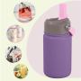 BPA Free Stainless Steel Kids 12oz Water Bottle Straw Drinking Children Kids Drink School Cute Pattern Water Bottle