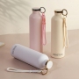 Factory Direct Custom Leakproof Double Wall Vacuum Insulated Stainless Steel Office Cup Handle Portable Travel Water Bottle