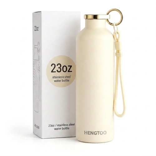 Factory Direct Custom Leakproof Double Wall Vacuum Insulated Stainless Steel Office Cup Handle Portable Travel Water Bottle