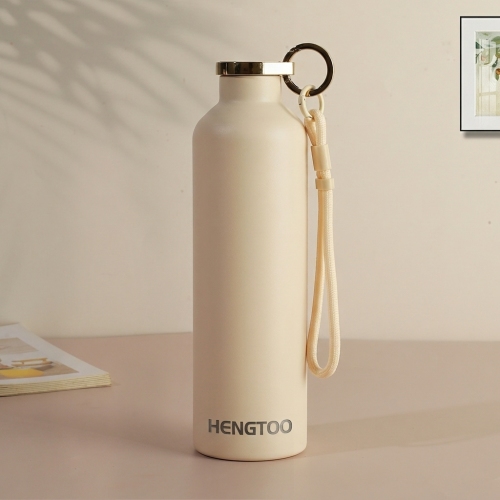 Factory Direct Custom Leakproof Double Wall Vacuum Insulated Stainless Steel Office Cup Handle Portable Travel Water Bottle