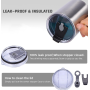 12oz Double Wall Stainless Steel Tumbler with Push Lid and Handle for Business Gifts Vacuum Coffee Mug Design