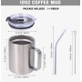 12oz Double Wall Stainless Steel Tumbler with Push Lid and Handle for Business Gifts Vacuum Coffee Mug Design