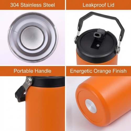 30oz Portable Stainless Steel Coffee Mug with Handle and Lid 6-12 Hours Thermal Insulation BPA Free for Travel