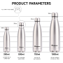 17oz Large Capacity Stainless Steel Beer Growler Swing Lid Leak-Proof Double Wall BPA Free Thermal Insulation 12-24 Hours