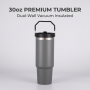 30oz Wide Mouth Stainless Steel Vacuum Flask Flex Cap Leak-Proof Double Wall BPA Free Handgrip for Hiking Backpacking Giveaways