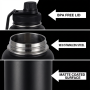Minimalist Design 32oz Vacuum Flask Insulated Stainless Steel Water Bottle with Multiple Lids  School Travel Sports