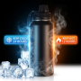 Minimalist Design 32oz Vacuum Flask Insulated Stainless Steel Water Bottle with Multiple Lids  School Travel Sports