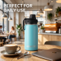 Wholesale Stainless Steel Vacuum Insulated Double Walled Thermal Sport Bottle with Handle and Lid for School Kids and Camping