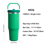 Custom Logo 20oz 30oz Travel Tumblers Small Batch Stainless Steel Water Bottles Camping Sports Coffee Mugs with Straw and Handle