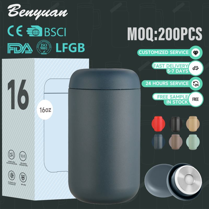 Fashion Stylish Appearance Smooth Surface Easy Clean Reusable Wide Mouth Water Cup for Home Office 12oz Tumbler