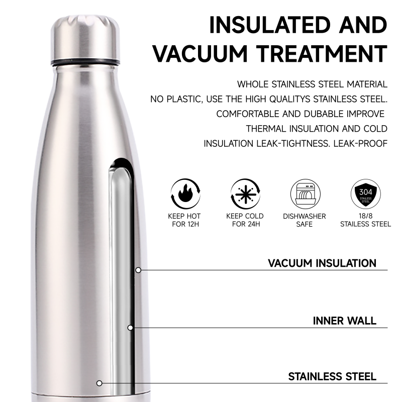 Eco Friendly Stainless Steel Insulated Vacuum Sports Cola 1 Liter Bottles Water Bottle Keep Cold 24hrs Blank Sublimation Flask