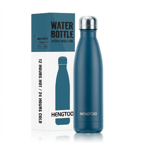 Portable Lightweight 500ml Vacuum Flask Cola Style Stainless Steel Insulated with Lid and Cleaning Brush for Camping and Travel