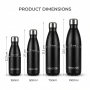 Portable Lightweight 500ml Vacuum Flask Cola Style Stainless Steel Insulated with Lid and Cleaning Brush for Camping and Travel