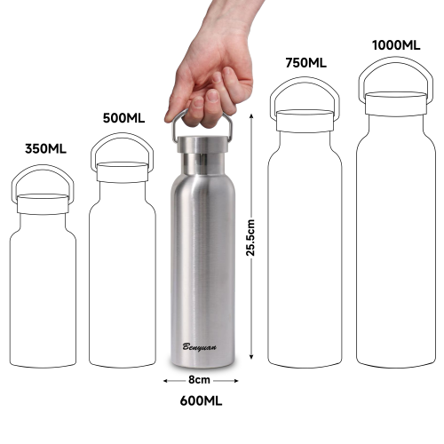 Camping Promotional Sports Thermos Custom Stainless Steel Water Bottle with Hanger