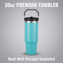 Wholesale Custom Logo 30oz Tumbler with Handle Powder Coated Stainless Steel Insulated Flask for Gifts