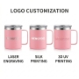 High Quality 12oz Stainless Steel Travel Mug Insulated Coffee Mug Portable Thermos Mug for School Home