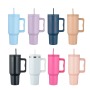 New Arrival 304 Stainless Steel Cartoon Straw Mug 40oz Vacuum Insulated Portable Handle Large Capacity BPA Free Party Outdoor