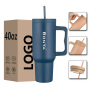New Arrival 304 Stainless Steel Cartoon Straw Mug 40oz Vacuum Insulated Portable Handle Large Capacity BPA Free Party Outdoor